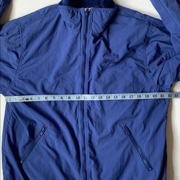 L.L. Bean Three-Season Jacket Navy Blue Zip Front - Picture 6 of 8